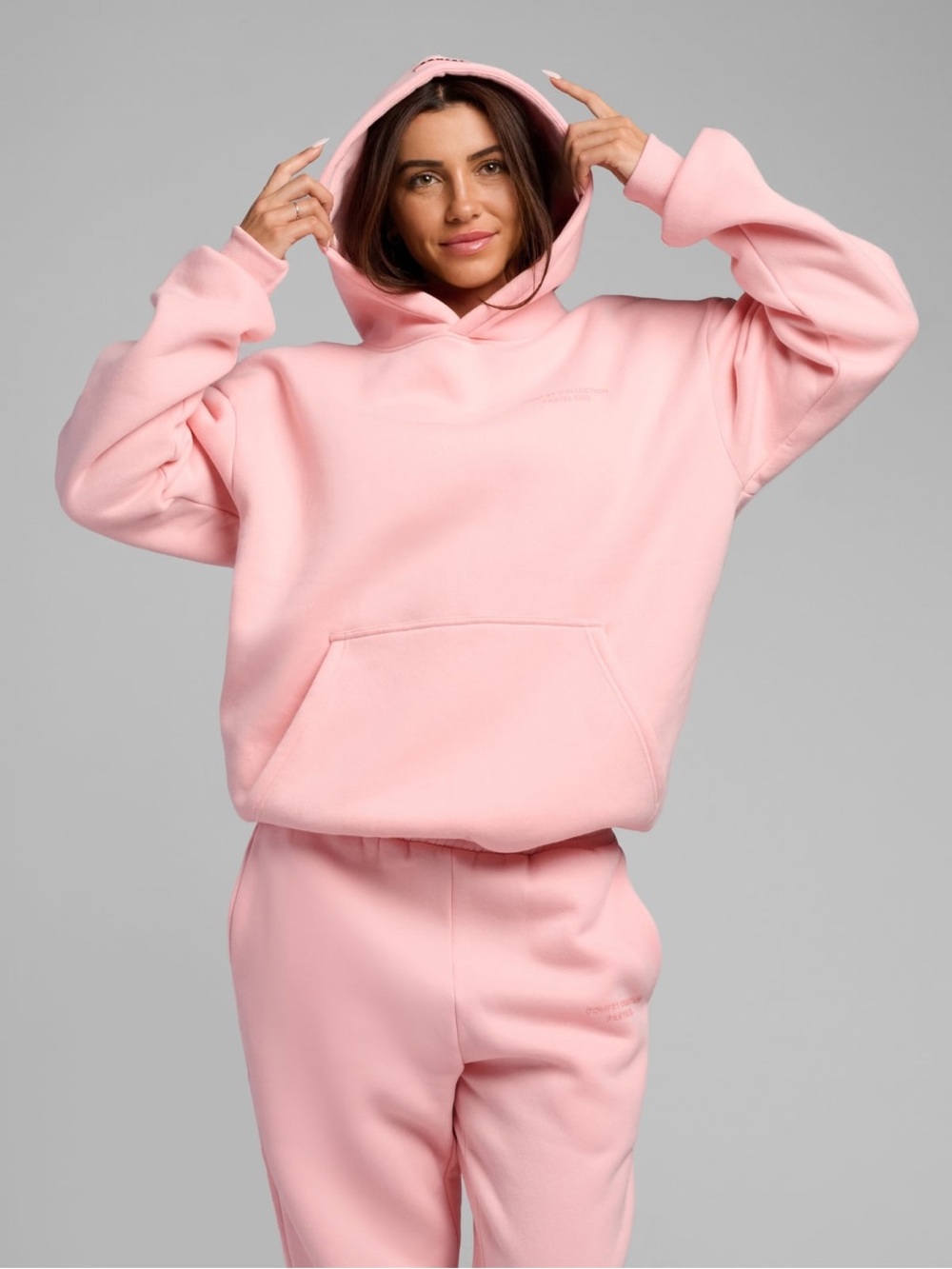 Comfrt Bubblegum Pink Pastel Edit Oversized Hoodie Large